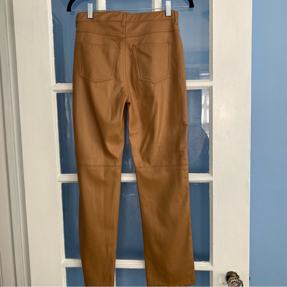 Elie Tahari Vegan Leather Pants Desert Tan sz 2 - Picture 11 of 11